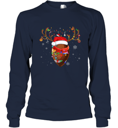 NFL Santa Hat American Football Reindeer Christmas Funny Sport Long Sleeve T-Shirt