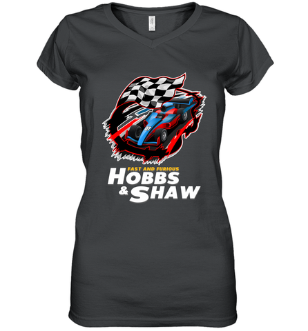 Fast and the furious Hobbs and Shaw Women's V-Neck T-Shirt Women's V-Neck T-Shirt / Black / S Women's V-Neck T-Shirt - jonhlittlestore88