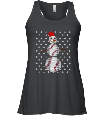 UGLY CHRISTMAS Baseball Snowman Holiday Santa Funny Men Gift Women's Racerback Tank Women's Racerback Tank / Black / XS Women's Racerback Tank - jonhlittlestore88