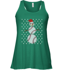 UGLY CHRISTMAS Baseball Snowman Holiday Santa Funny Men Gift Women's Racerback Tank Women's Racerback Tank - jonhlittlestore88