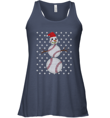 UGLY CHRISTMAS Baseball Snowman Holiday Santa Funny Men Gift Women's Racerback Tank Women's Racerback Tank - jonhlittlestore88