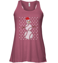 UGLY CHRISTMAS Baseball Snowman Holiday Santa Funny Men Gift Women's Racerback Tank Women's Racerback Tank - jonhlittlestore88