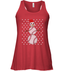 UGLY CHRISTMAS Baseball Snowman Holiday Santa Funny Men Gift Women's Racerback Tank Women's Racerback Tank - jonhlittlestore88