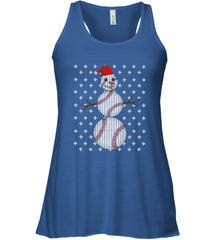 UGLY CHRISTMAS Baseball Snowman Holiday Santa Funny Men Gift Women's Racerback Tank Women's Racerback Tank - jonhlittlestore88