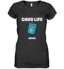 Fortnite Chug Life Women's V-Neck T-Shirt Women's V-Neck T-Shirt - jonhlittlestore88