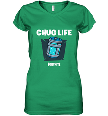 Fortnite Chug Life Women's V-Neck T-Shirt Women's V-Neck T-Shirt - jonhlittlestore88