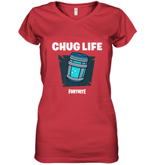 Fortnite Chug Life Women's V-Neck T-Shirt Women's V-Neck T-Shirt - jonhlittlestore88