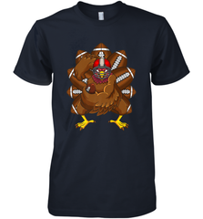 Cool Turkey Football Feathers Funny Thanksgiving Sports Men's Premium T-Shirt Men's Premium T-Shirt - jonhlittlestore88