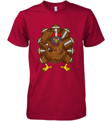Cool Turkey Football Feathers Funny Thanksgiving Sports Men's Premium T-Shirt Men's Premium T-Shirt - jonhlittlestore88