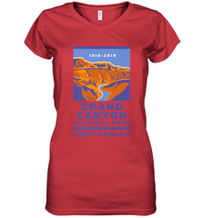 Grand Canyon National Park Centennial Logo Women's V-Neck T-Shirt Women's V-Neck T-Shirt - jonhlittlestore88