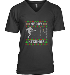 NFL Mens Funny Ugly Christmas Football Sport Team Kicker Gift Men's V-Neck