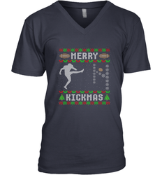 NFL Mens Funny Ugly Christmas Football Sport Team Kicker Gift Men's V-Neck