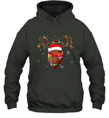 NFL Santa Hat American Football Reindeer Christmas Funny Sport Hooded Sweatshirt Hooded Sweatshirt - jonhlittlestore88