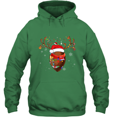 NFL Santa Hat American Football Reindeer Christmas Funny Sport Hooded Sweatshirt Hooded Sweatshirt - jonhlittlestore88