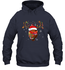 NFL Santa Hat American Football Reindeer Christmas Funny Sport Hooded Sweatshirt Hooded Sweatshirt - jonhlittlestore88