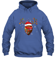 NFL Santa Hat American Football Reindeer Christmas Funny Sport Hooded Sweatshirt Hooded Sweatshirt - jonhlittlestore88