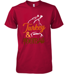 Turkey And Football Thanksgiving Day Football Fan Holiday Men's Premium T-Shirt Men's Premium T-Shirt - jonhlittlestore88