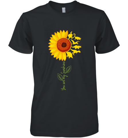 You're My Sunshine Sunflower Dinosaur T Rex Men's Premium T-Shirt Men's Premium T-Shirt / Black / XS Men's Premium T-Shirt - jonhlittlestore88