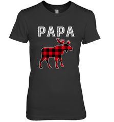 Papa Moose Red Plaid Christmas Pajama Women's Premium T-Shirt Apparel - jonhlittlestore88