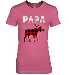 Papa Moose Red Plaid Christmas Pajama Women's Premium T-Shirt Apparel - jonhlittlestore88