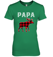 Papa Moose Red Plaid Christmas Pajama Women's Premium T-Shirt Apparel - jonhlittlestore88