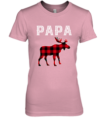 Papa Moose Red Plaid Christmas Pajama Women's Premium T-Shirt Apparel - jonhlittlestore88