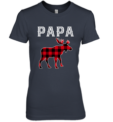 Papa Moose Red Plaid Christmas Pajama Women's Premium T-Shirt Apparel - jonhlittlestore88
