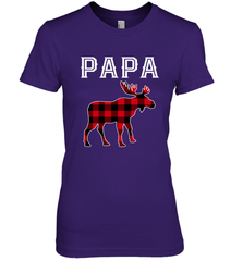 Papa Moose Red Plaid Christmas Pajama Women's Premium T-Shirt Apparel - jonhlittlestore88