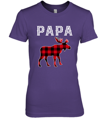 Papa Moose Red Plaid Christmas Pajama Women's Premium T-Shirt Apparel - jonhlittlestore88