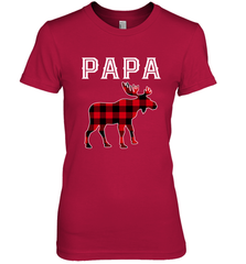 Papa Moose Red Plaid Christmas Pajama Women's Premium T-Shirt Apparel - jonhlittlestore88