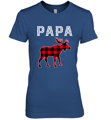 Papa Moose Red Plaid Christmas Pajama Women's Premium T-Shirt Apparel - jonhlittlestore88