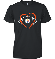 NFL Pittsburgh Steelers Heart Love Football Men's Premium T-Shirt Men's Premium T-Shirt - jonhlittlestore88