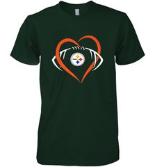 NFL Pittsburgh Steelers Heart Love Football Men's Premium T-Shirt Men's Premium T-Shirt - jonhlittlestore88