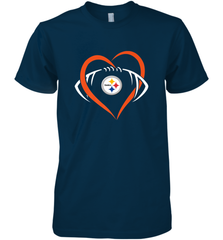 NFL Pittsburgh Steelers Heart Love Football Men's Premium T-Shirt Men's Premium T-Shirt - jonhlittlestore88