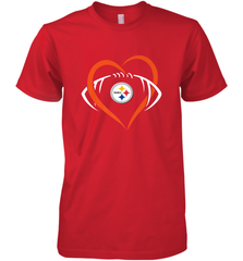 NFL Pittsburgh Steelers Heart Love Football Men's Premium T-Shirt Men's Premium T-Shirt - jonhlittlestore88