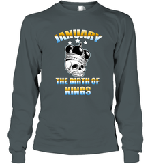 Kings Are Born In January Birthday For Men Long Sleeve T-Shirt Long Sleeve T-Shirt - jonhlittlestore88