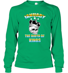 Kings Are Born In January Birthday For Men Long Sleeve T-Shirt Long Sleeve T-Shirt - jonhlittlestore88