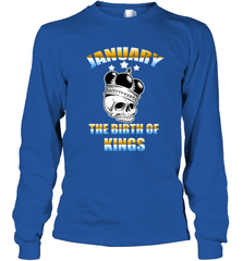 Kings Are Born In January Birthday For Men Long Sleeve T-Shirt Long Sleeve T-Shirt - jonhlittlestore88