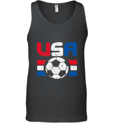 Distressed Red, White and Blue Soccer Flag Shirts of the USA Men's Tank Top Men's Tank Top - jonhlittlestore88
