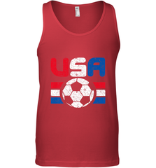 Distressed Red, White and Blue Soccer Flag Shirts of the USA Men's Tank Top Men's Tank Top - jonhlittlestore88