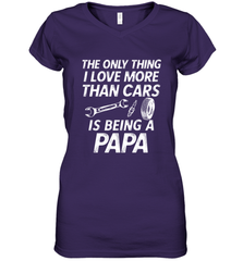 The only thing I love more than Cars is Being a Papa Funny Women's V-Neck T-Shirt Apparel - jonhlittlestore88