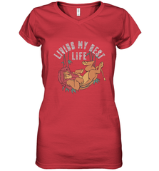 Disney Lion King Simba Living My Best Life Women's V-Neck T-Shirt Women's V-Neck T-Shirt - jonhlittlestore88