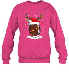 NFL Christmas Football Reindeer Funny Santa Hat Xmas Kids Gift Crewneck Sweatshirt Crewneck Sweatshirt - jonhlittlestore88