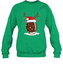 NFL Christmas Football Reindeer Funny Santa Hat Xmas Kids Gift Crewneck Sweatshirt Crewneck Sweatshirt - jonhlittlestore88