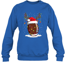NFL Christmas Football Reindeer Funny Santa Hat Xmas Kids Gift Crewneck Sweatshirt Crewneck Sweatshirt - jonhlittlestore88