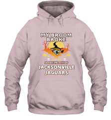 Broom Broke So I Became A Fan of Jacksonville Jaguars NFL Halloween Costume Hooded Sweatshirt Hooded Sweatshirt - jonhlittlestore88