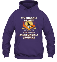 Broom Broke So I Became A Fan of Jacksonville Jaguars NFL Halloween Costume Hooded Sweatshirt Hooded Sweatshirt - jonhlittlestore88