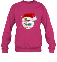 San Diego Padres Baseball Ball Christmas Santa Hat Xmas Sport Funny Snow Crewneck Sweatshirt Crewneck Sweatshirt - jonhlittlestore88