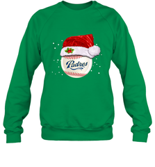 San Diego Padres Baseball Ball Christmas Santa Hat Xmas Sport Funny Snow Crewneck Sweatshirt Crewneck Sweatshirt - jonhlittlestore88