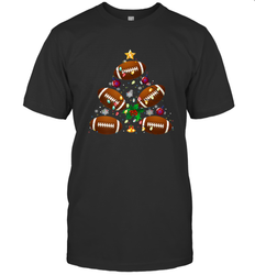 NFL Christmas Pajama Football Christmas Ornaments Tree Xmas Gift Men's T-Shirt